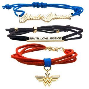 DC Comics Wonder Woman Cord Bracelet Set